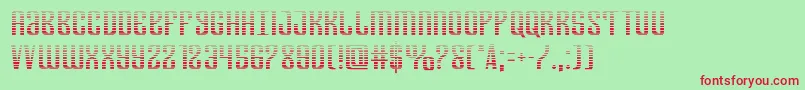 Departmenthgrad Font – Red Fonts on Green Background