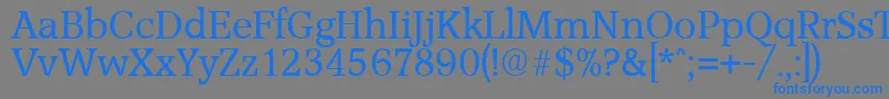 フォントAccoladeSerialRegularDb – 灰色の背景に青い文字