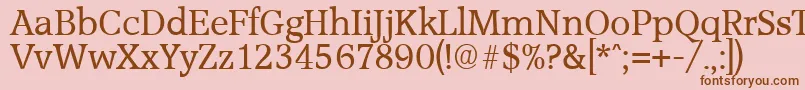 AccoladeSerialRegularDb Font – Brown Fonts on Pink Background