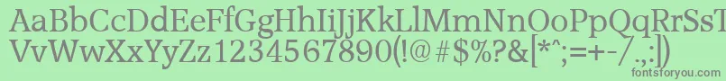 フォントAccoladeSerialRegularDb – 緑の背景に灰色の文字