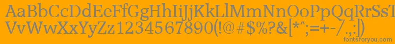 AccoladeSerialRegularDb Font – Gray Fonts on Orange Background