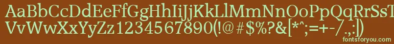 Więcej informacji o czcionce AccoladeSerialRegularDb Czcionka AccoladeSerialRegularDb – zielone czcionki na brązowym tle