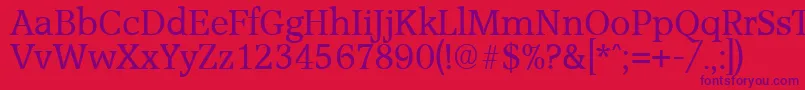 AccoladeSerialRegularDb Font – Purple Fonts on Red Background