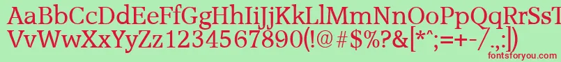 AccoladeSerialRegularDb Font – Red Fonts on Green Background