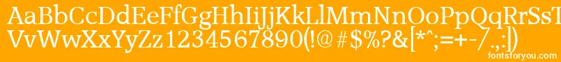 AccoladeSerialRegularDb Font – White Fonts on Orange Background