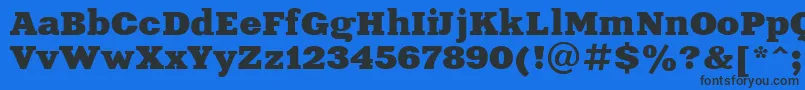 XeniaExtendedCyrillic Font – Black Fonts on Blue Background