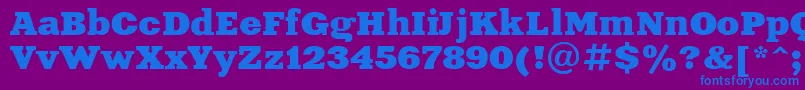 フォントXeniaExtendedCyrillic – 紫色の背景に青い文字