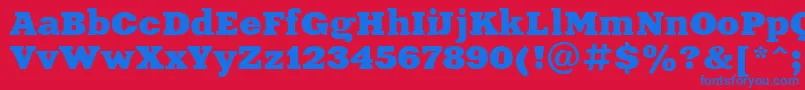 XeniaExtendedCyrillic Font – Blue Fonts on Red Background