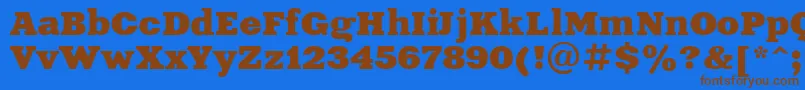 Шрифт XeniaExtendedCyrillic – коричневые шрифты на синем фоне