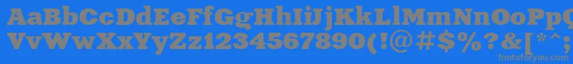 XeniaExtendedCyrillic-Schriftart – Graue Schriften auf blauem Hintergrund