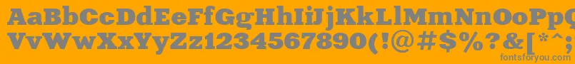 XeniaExtendedCyrillic-Schriftart – Graue Schriften auf orangefarbenem Hintergrund