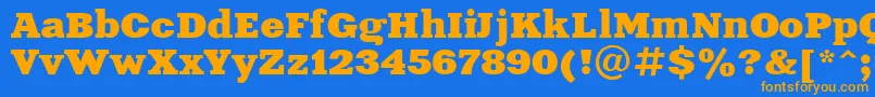 XeniaExtendedCyrillic Font – Orange Fonts on Blue Background