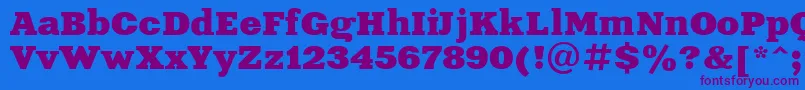 XeniaExtendedCyrillic-Schriftart – Violette Schriften auf blauem Hintergrund