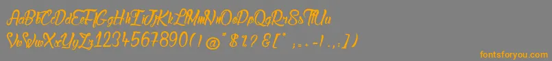 LadyBohemia Font – Orange Fonts on Gray Background