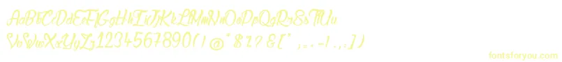 Шрифт LadyBohemia – жёлтые шрифты