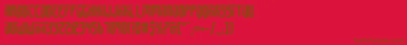 フォントFed2v2 – 赤い背景に茶色の文字