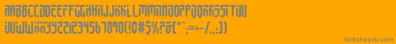 フォントFed2v2 – オレンジの背景に灰色の文字