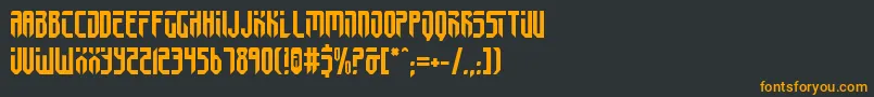 Fed2v2 Font – Orange Fonts on Black Background