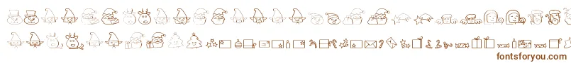 Шрифт ChristmaspeopleDing – коричневые шрифты