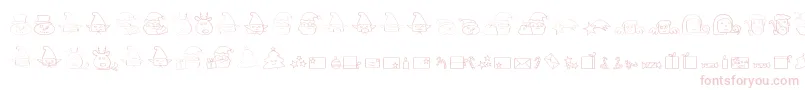 フォントChristmaspeopleDing – ピンクのフォント