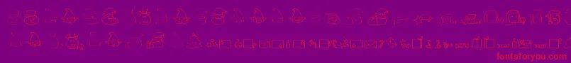 ChristmaspeopleDing Font – Red Fonts on Purple Background