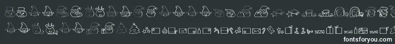 フォントChristmaspeopleDing – 白い文字