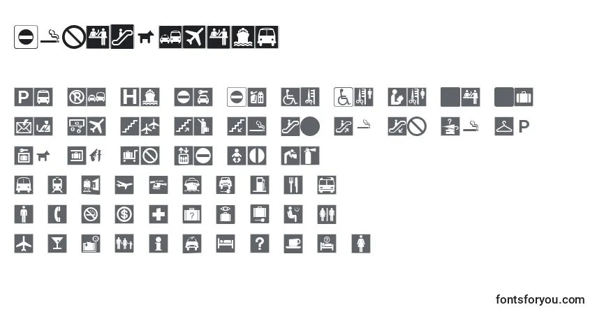 Czcionka EsriPublic1 – alfabet, cyfry, specjalne znaki