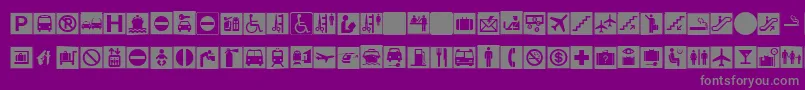 EsriPublic1-Schriftart – Graue Schriften auf violettem Hintergrund