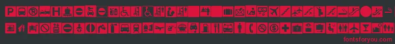 Police EsriPublic1 – polices rouges sur fond noir