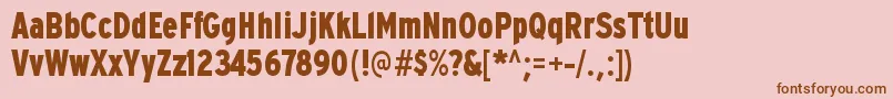 ExpresswaycdxbRegular Font – Brown Fonts on Pink Background