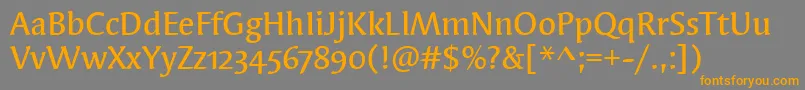 SyndorMdOsItcTtMedium Font – Orange Fonts on Gray Background