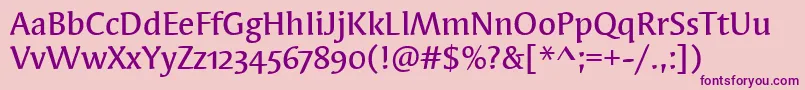 Шрифт SyndorMdOsItcTtMedium – фиолетовые шрифты на розовом фоне