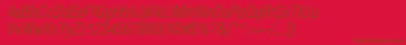 fuente HelveticaltstdLightcondobl – Fuentes Marrones Sobre Fondo Rojo
