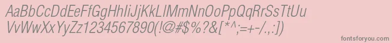 HelveticaltstdLightcondobl Font – Gray Fonts on Pink Background