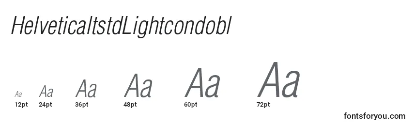 HelveticaltstdLightcondobl Font Sizes