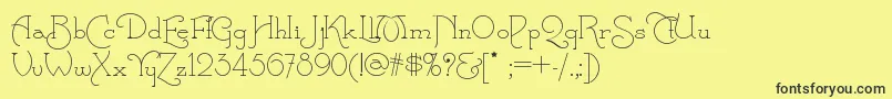 Calamityjanenf Font – Black Fonts on Yellow Background