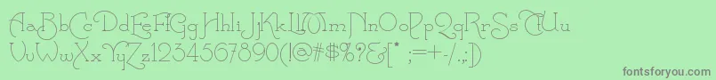 Calamityjanenf Font – Gray Fonts on Green Background