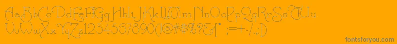 Calamityjanenf-Schriftart – Graue Schriften auf orangefarbenem Hintergrund