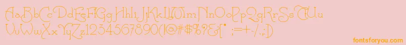 Calamityjanenf Font – Orange Fonts on Pink Background