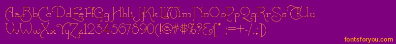 Calamityjanenf Font – Orange Fonts on Purple Background