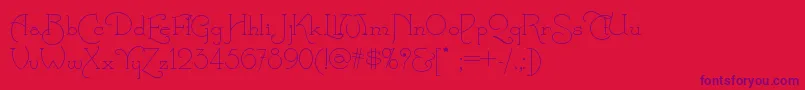 Calamityjanenf Font – Purple Fonts on Red Background