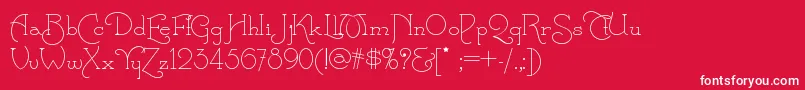 Calamityjanenf Font – White Fonts on Red Background