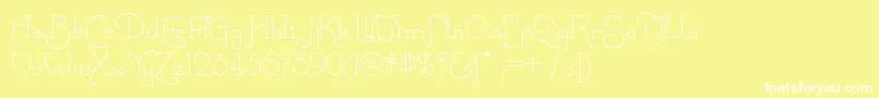 Calamityjanenf Font – White Fonts on Yellow Background