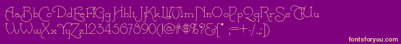 Calamityjanenf Font – Yellow Fonts on Purple Background