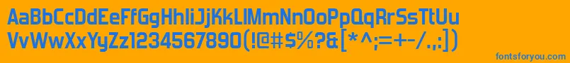 ForgottenFuturistBd Font – Blue Fonts on Orange Background