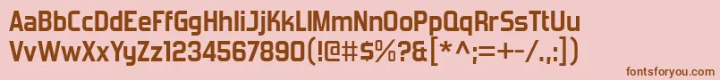 ForgottenFuturistBd Font – Brown Fonts on Pink Background
