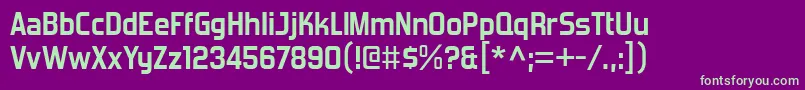 ForgottenFuturistBd Font – Green Fonts on Purple Background