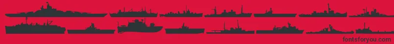 Us Font – Black Fonts on Red Background
