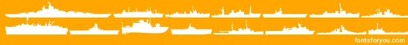 Us Font – White Fonts on Orange Background