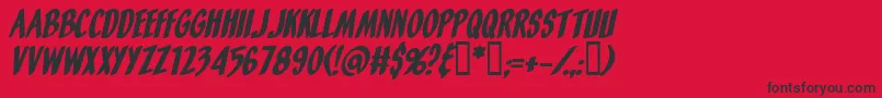 Orangefizzi Font – Black Fonts on Red Background